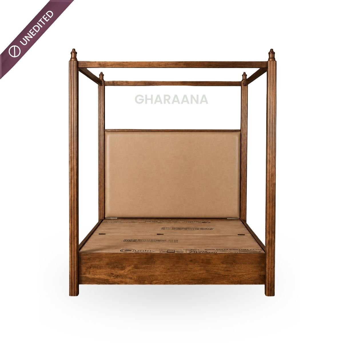 Dawn 100% Solid Wood Poster Bed - Beds - Gharaana