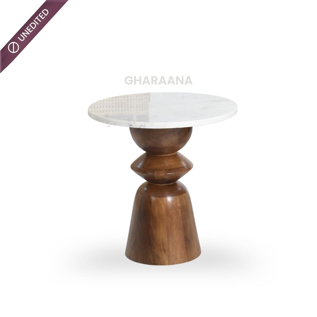 Saaya Wooden Side Table - Side Tables - Gharaana