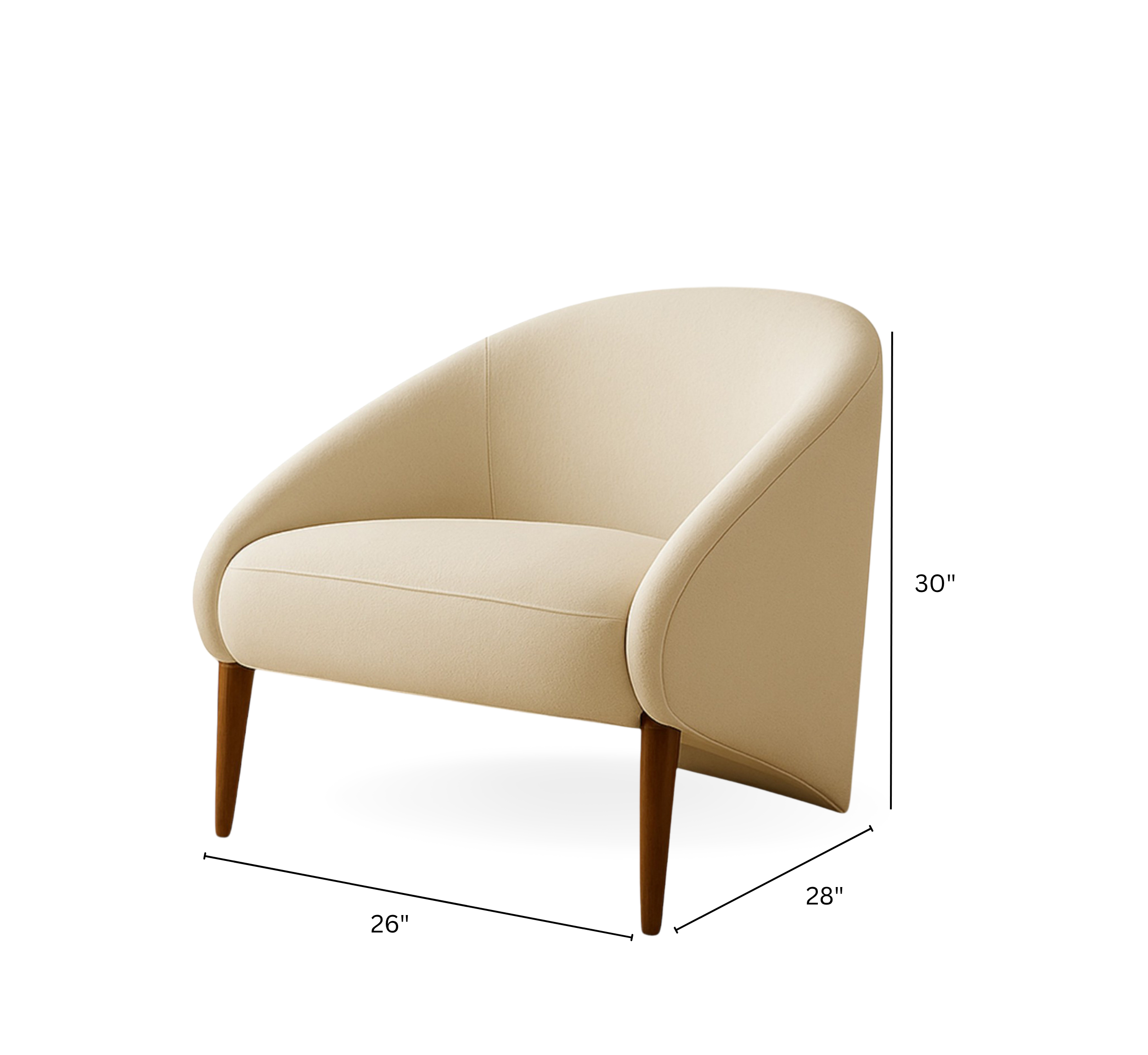 Riva Wooden Plush Armchair