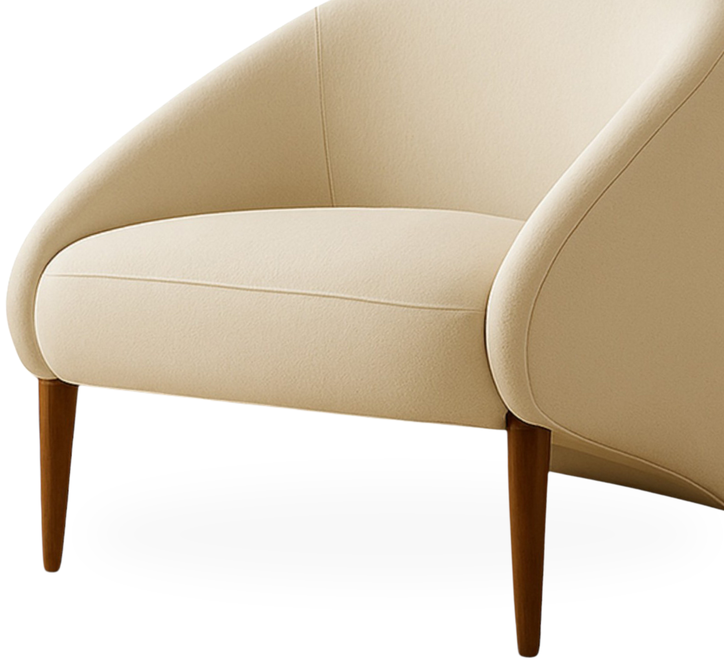Riva Wooden Plush Armchair