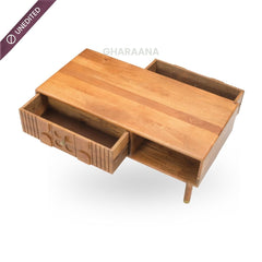 Aks Solid wood Storage Centre Table - Centre Tables - Gharaana