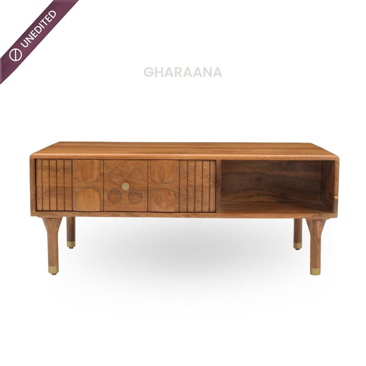 Aks Solid wood Storage Centre Table - Centre Tables - Gharaana