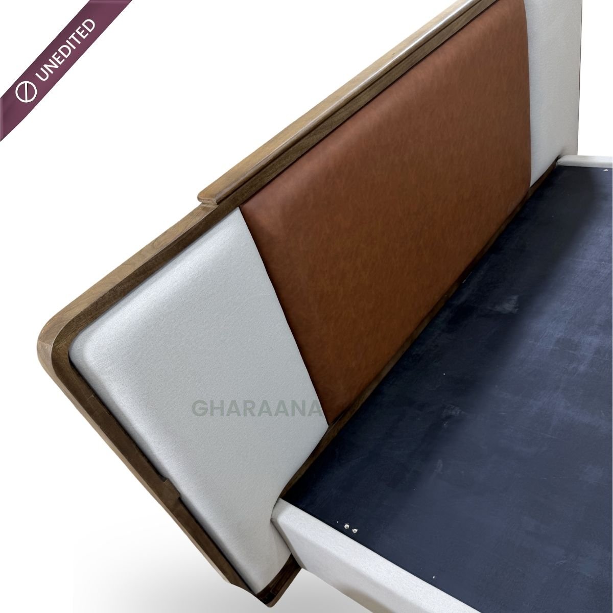 Avo 100% Solid Wood Upholstered Bed - Beds - Gharaana