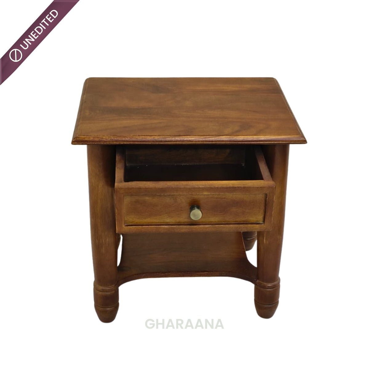 Cheryl Wooden Bedside Table - Bedsides - Gharaana
