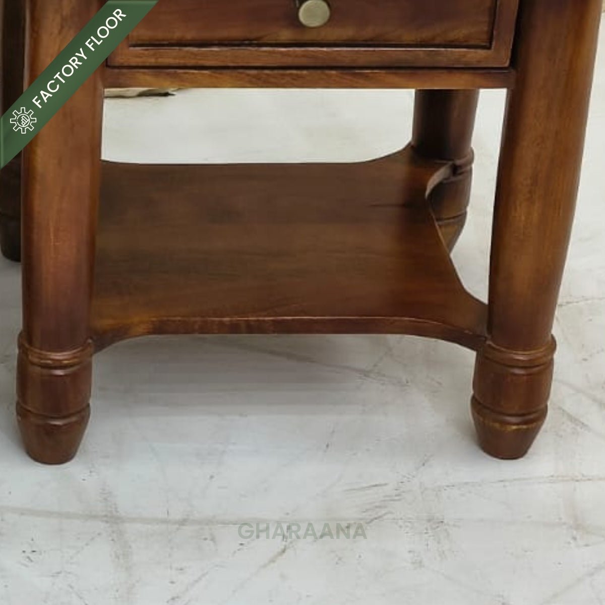 Cheryl Wooden Bedside Table - Bedsides - Gharaana