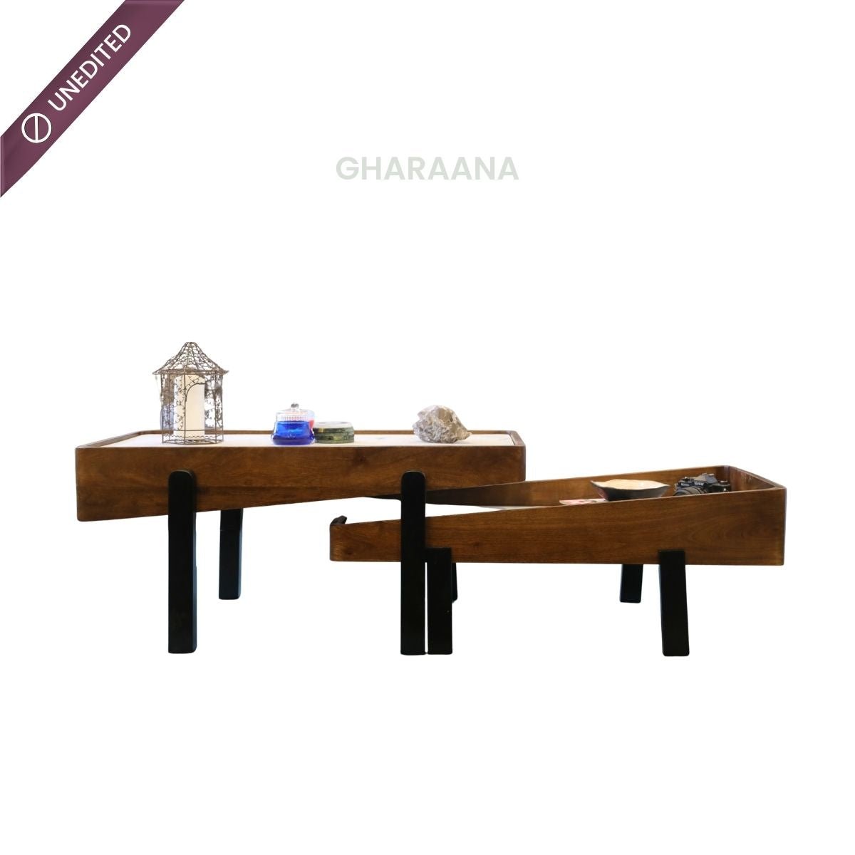 Panache Marble top Extra long Centre Tables (set of 2) - Centre Tables - Gharaana