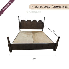 Kavya 100% Solid Wood Bed - Beds - Gharaana
