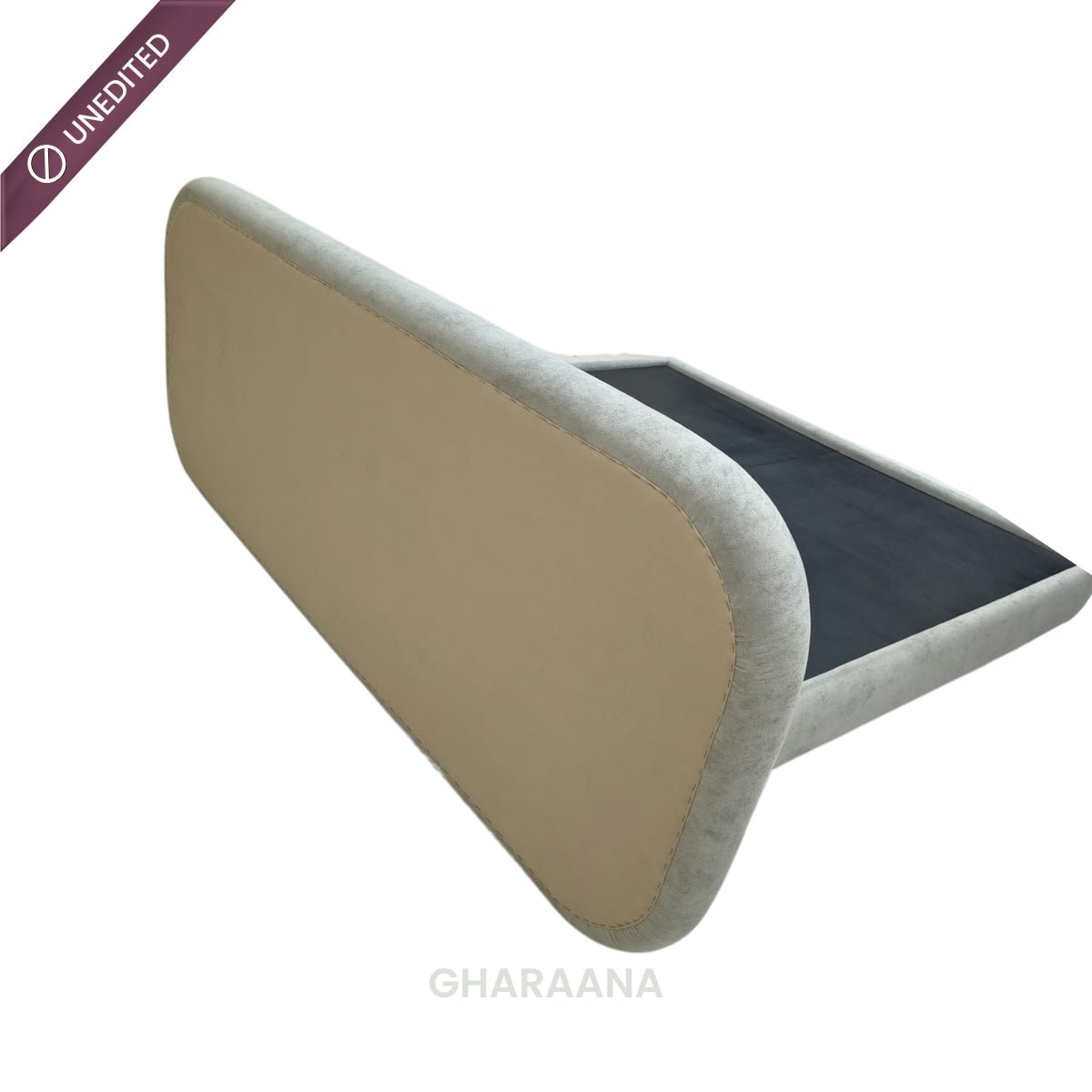 Plush 100% Solid Wood Upholstered Bed - Beds - Gharaana
