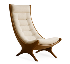 Layla Wooden Plush Lounging Armchair