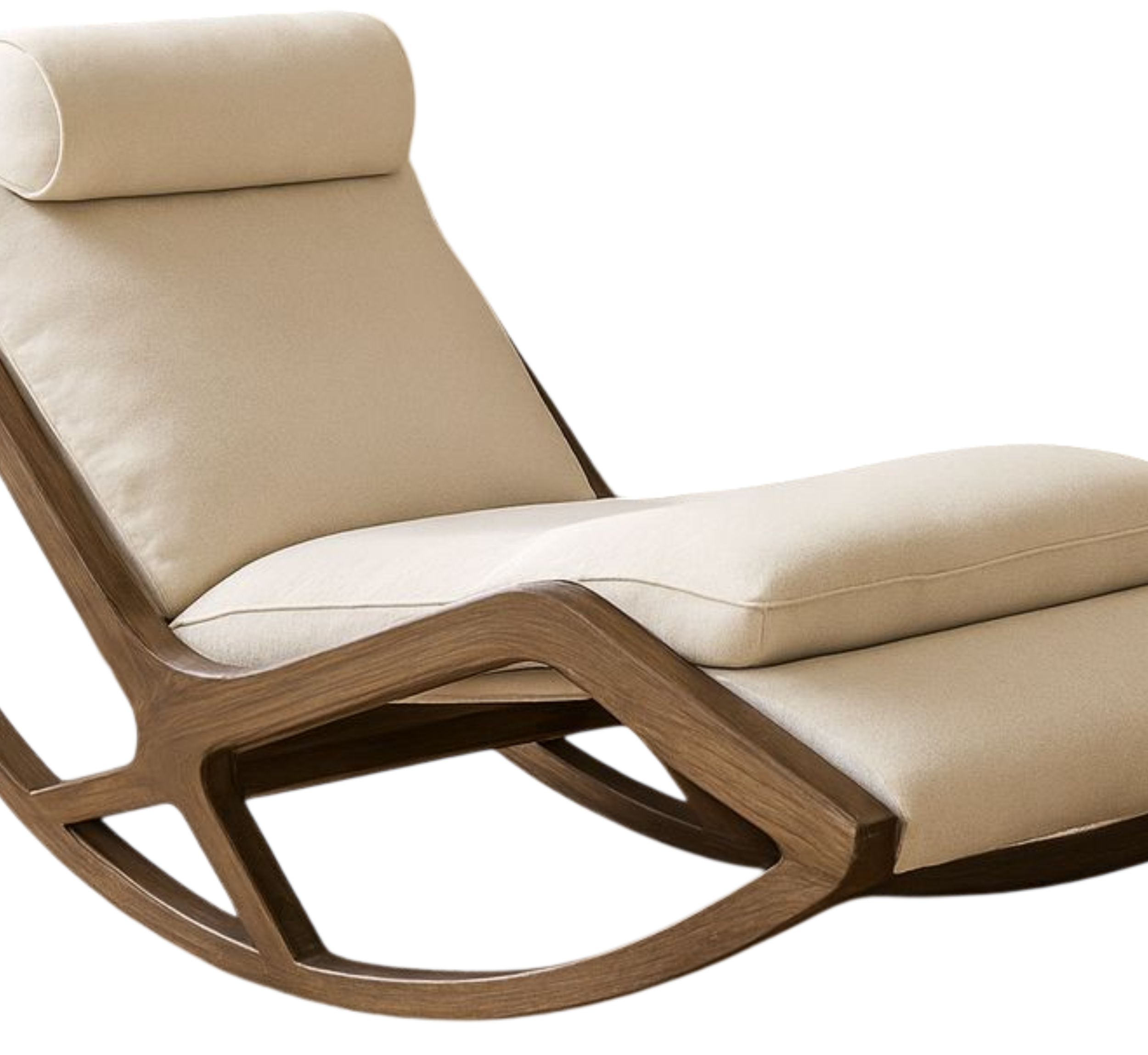 Snooze Wooden Plush Rocking Armchair