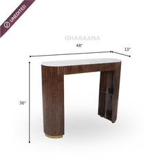 Sloan Marble-Top Console Table - Console Tables - Gharaana