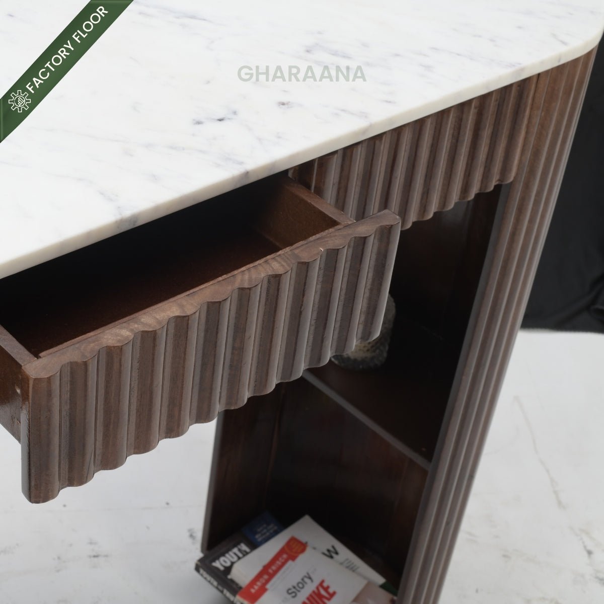 Sloan Marble-Top Console Table - Console Tables - Gharaana