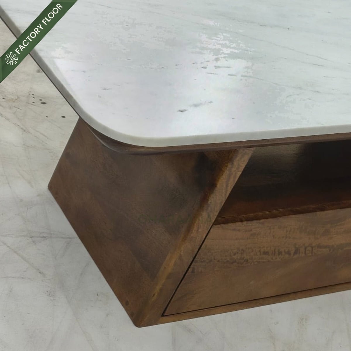 Spectra Marble Top Centre Table - Centre Tables - Gharaana