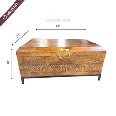 Bahar Trunk Storage Centre table (Sandook) - Centre Tables - Gharaana