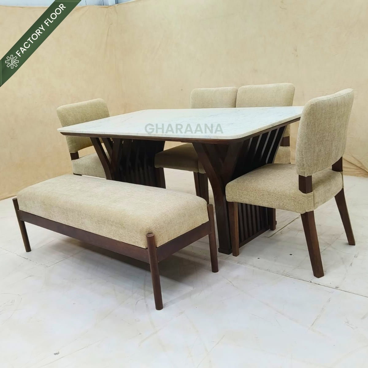 Sunburst S/2 Dining Chairs - Dining Chairs - Gharaana