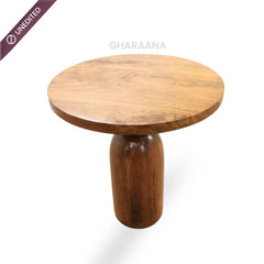 Dove Wooden Side Table - Side Tables - Gharaana
