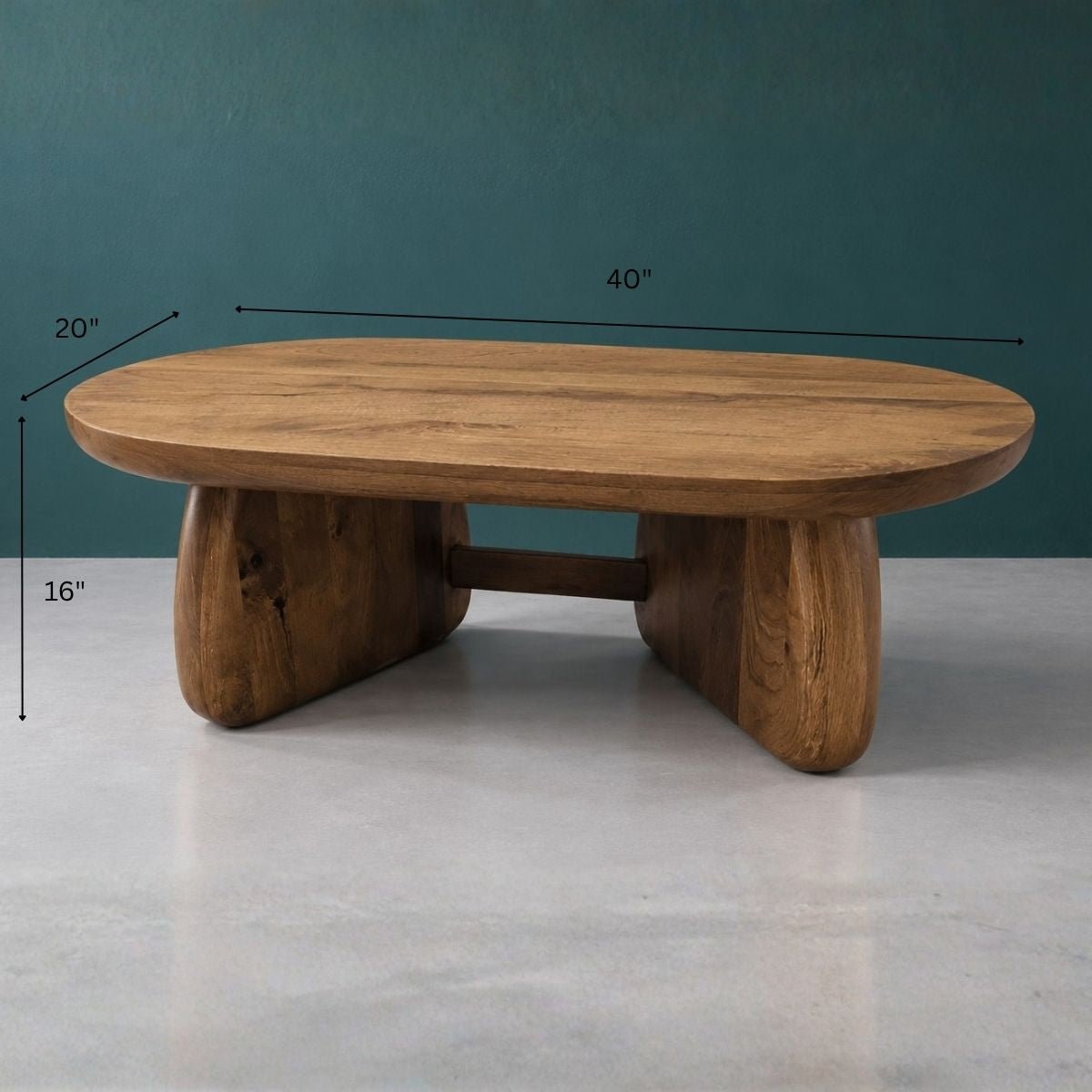 Toro Capsule top Solid Wood Center Table - Centre Tables - Gharaana