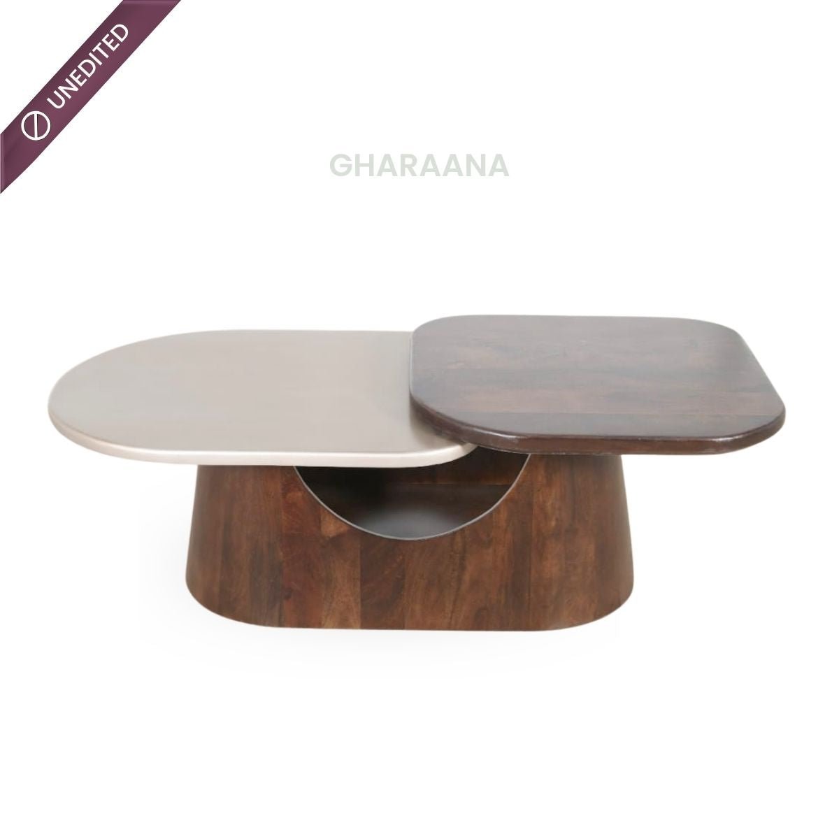 Bruno Solid Wood 2 - Tier Center Table - Centre Tables - Gharaana