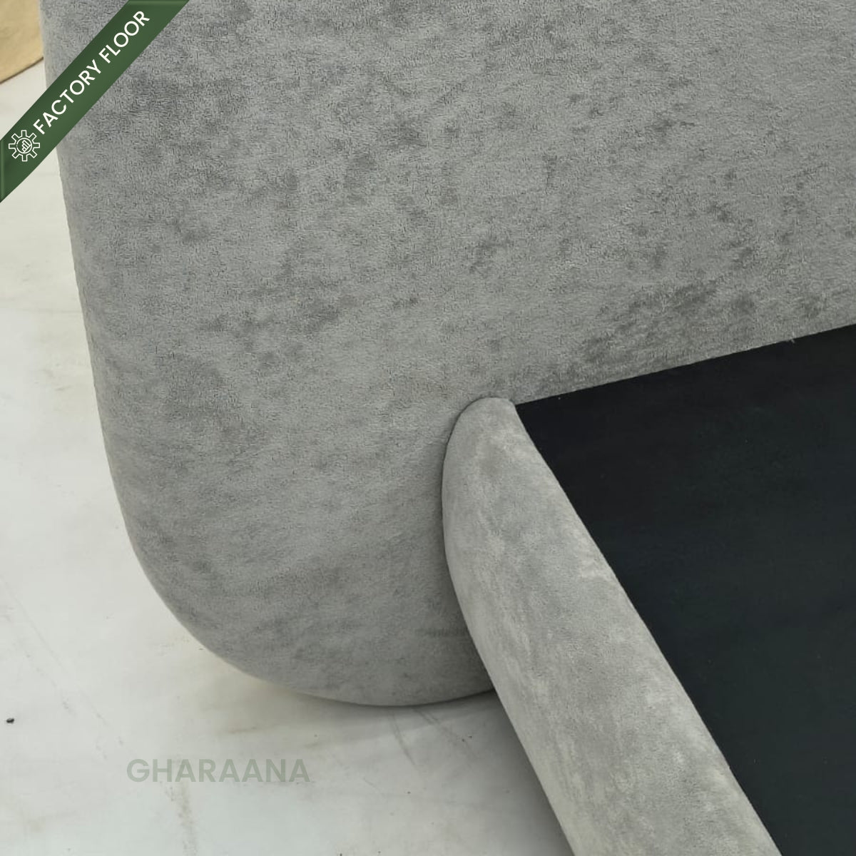 Plush 100% Solid Wood Upholstered Bed - Beds - Gharaana