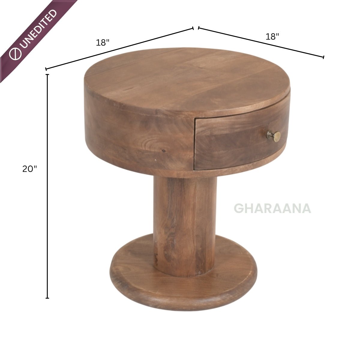 Avo 100% Solid Wood Upholstered Bed with Bedside Tables - Beds - Gharaana