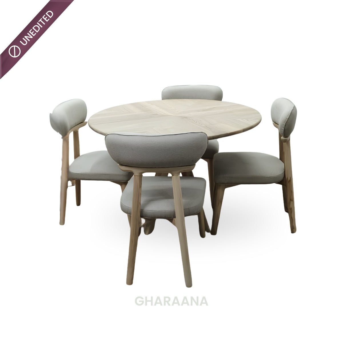 Spector Round Wooden Dining Table Set - Dining Set - Gharaana