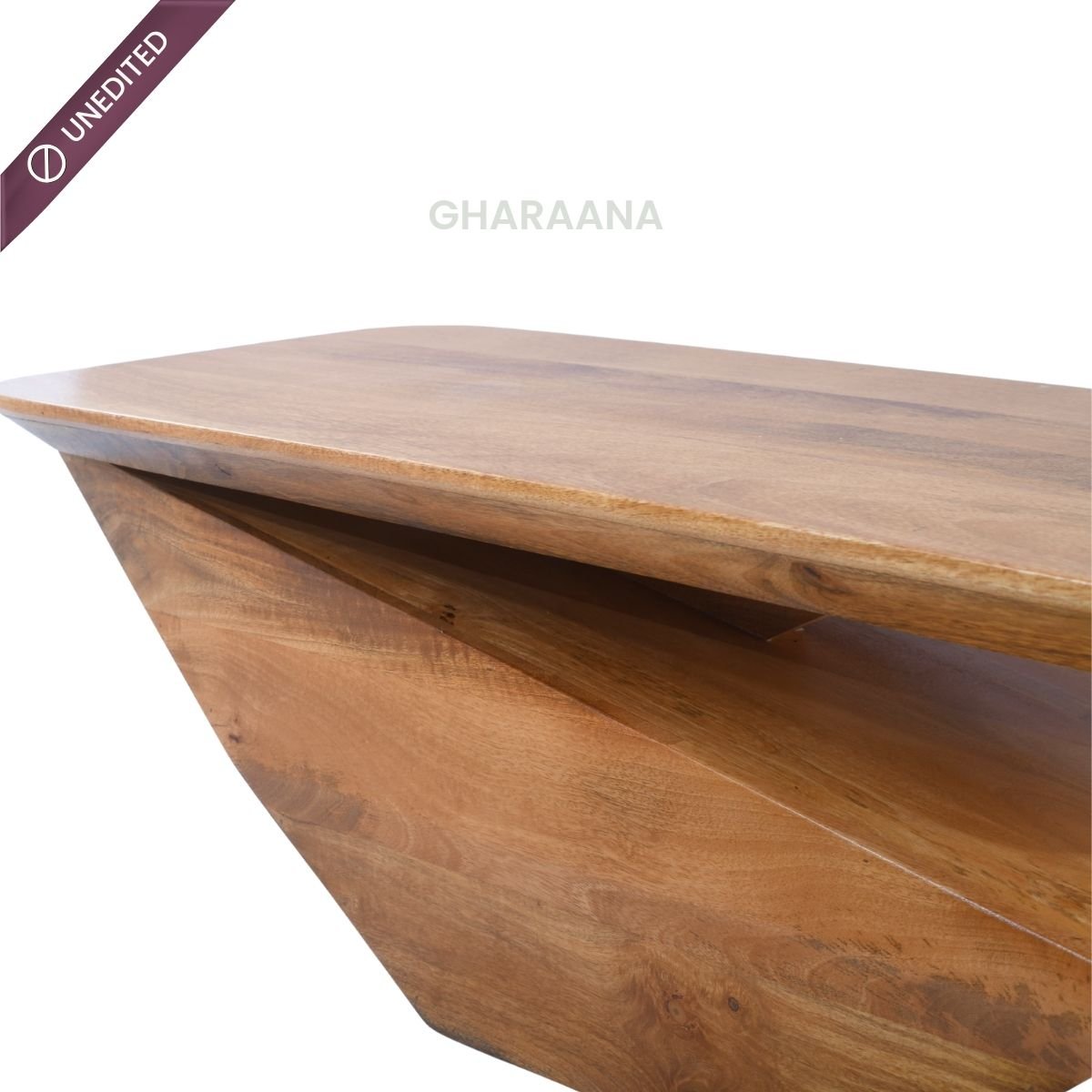 Gravity Modern Solid Wood Coffee Table - Large - Centre Tables - Gharaana