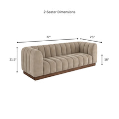 Willow Wooden Upholstered Sofa