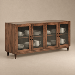 Vistara Wooden Crockery Cabinet - Sideboards - Gharaana
