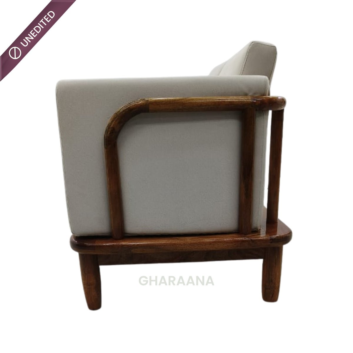 Ohm Custom Wooden Upholstered Sofa - Sofas - Gharaana