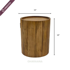Sloan Wooden Side Table - Side Tables - Gharaana