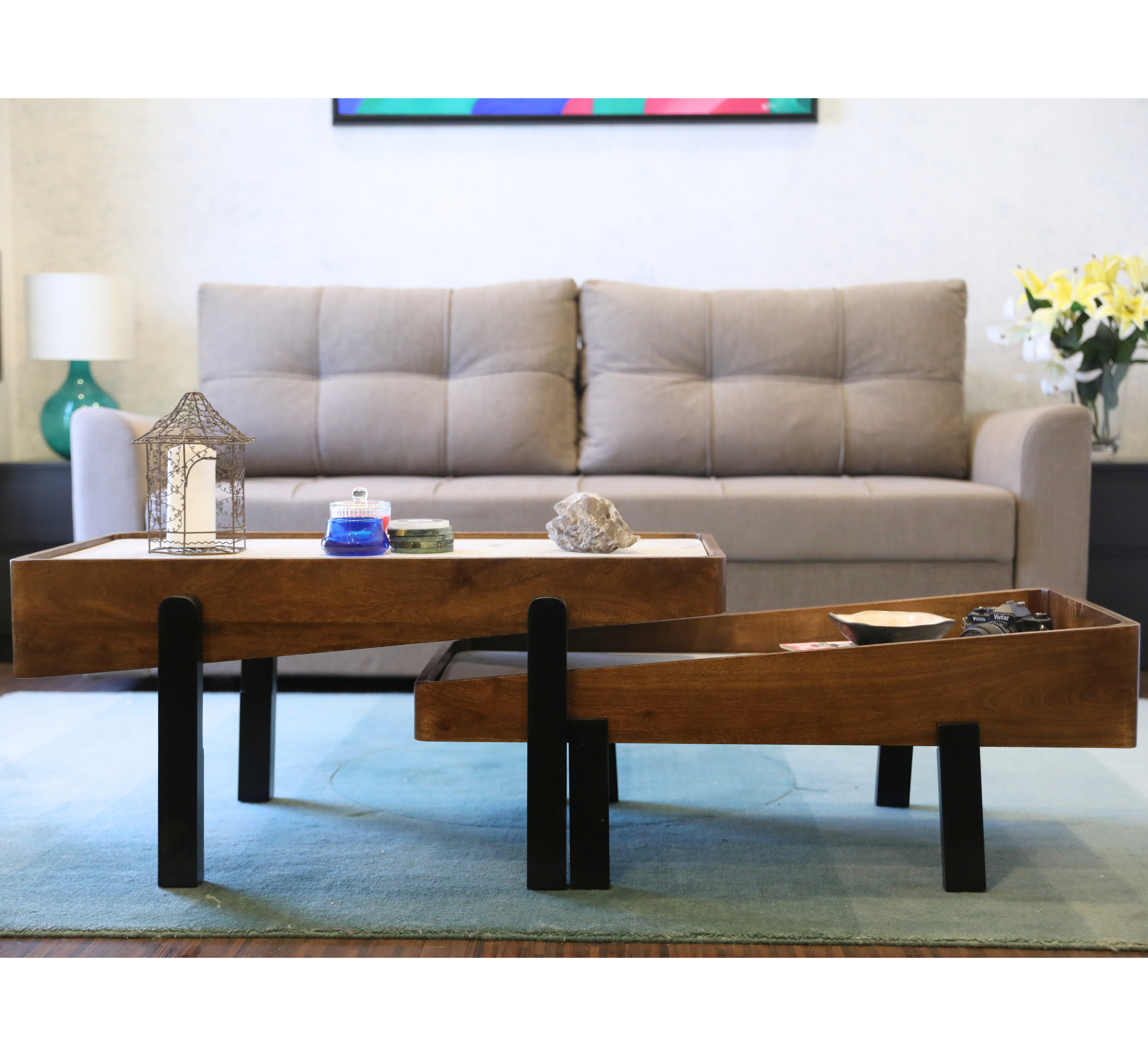Panache Wooden Nesting Centre Tables