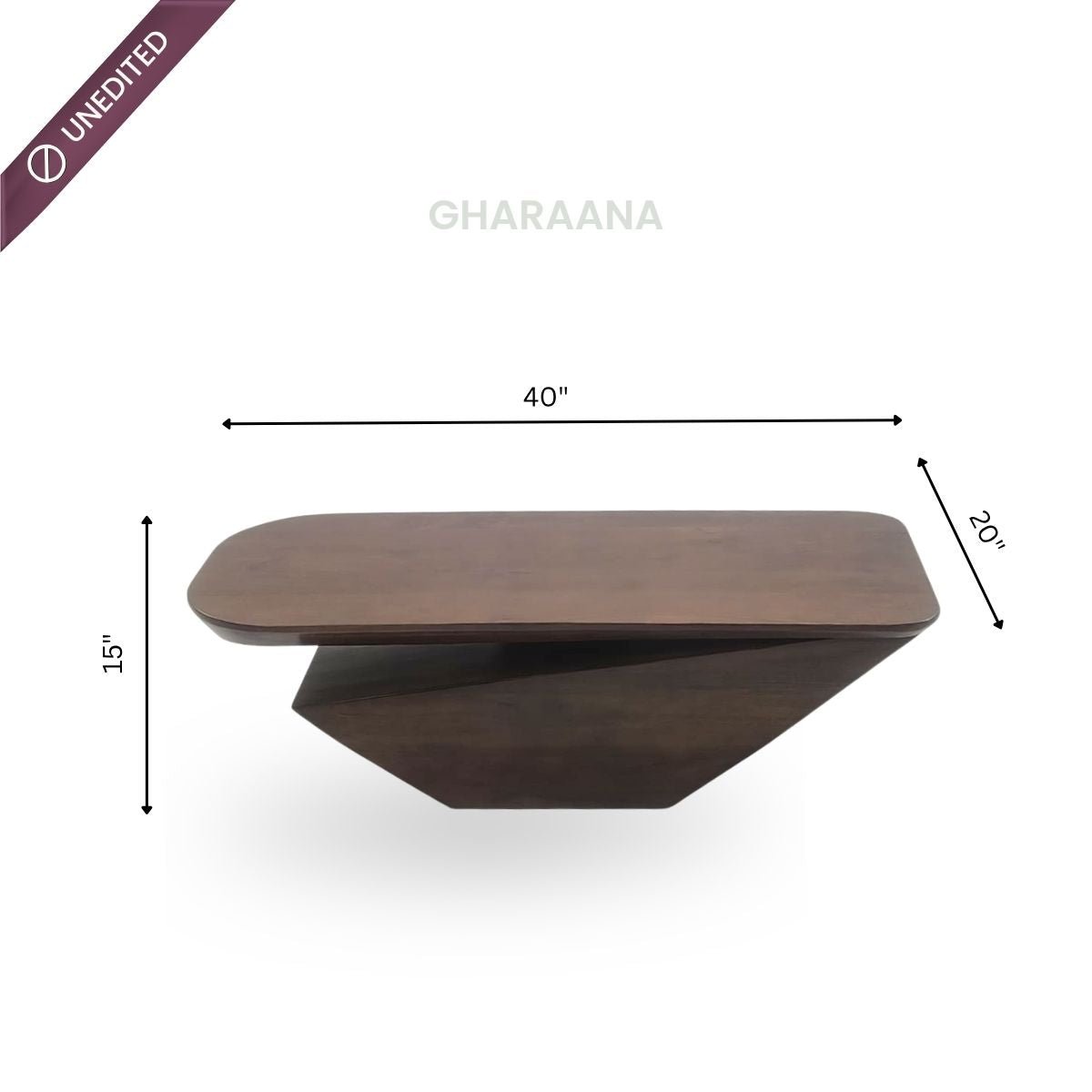 Gravity Modern Solid Wood Coffee Table - Large - Centre Tables - Gharaana