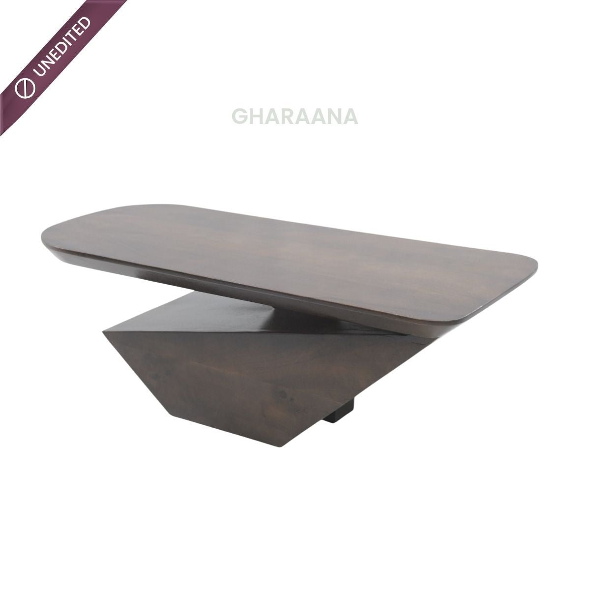 Gravity Modern Solid Wood Coffee Table - Large - Centre Tables - Gharaana