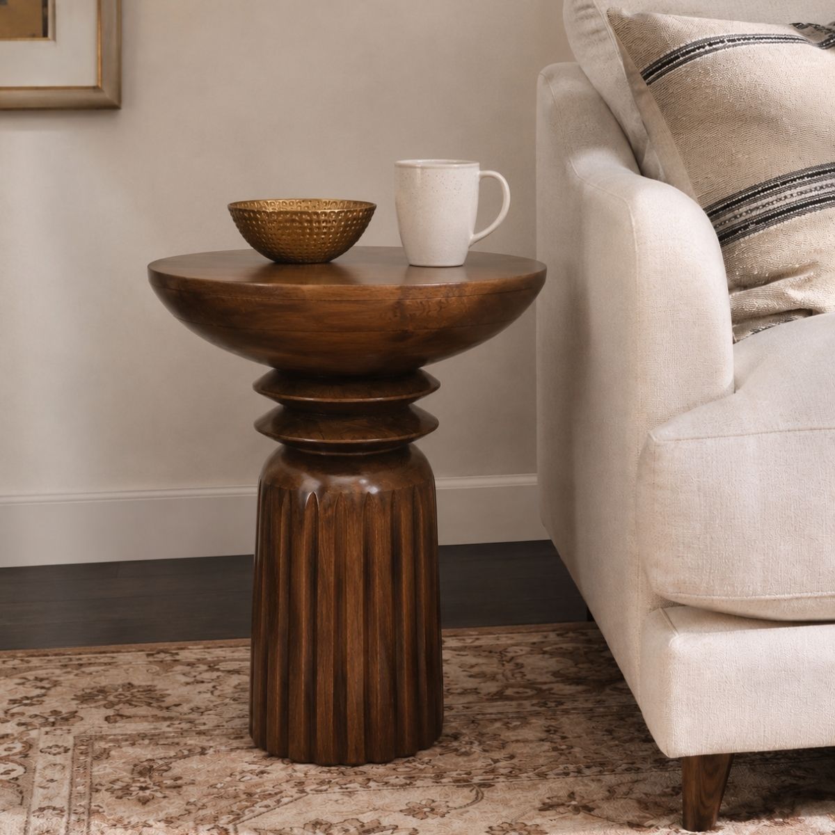Eve Wooden Side Table - Side Tables - Gharaana