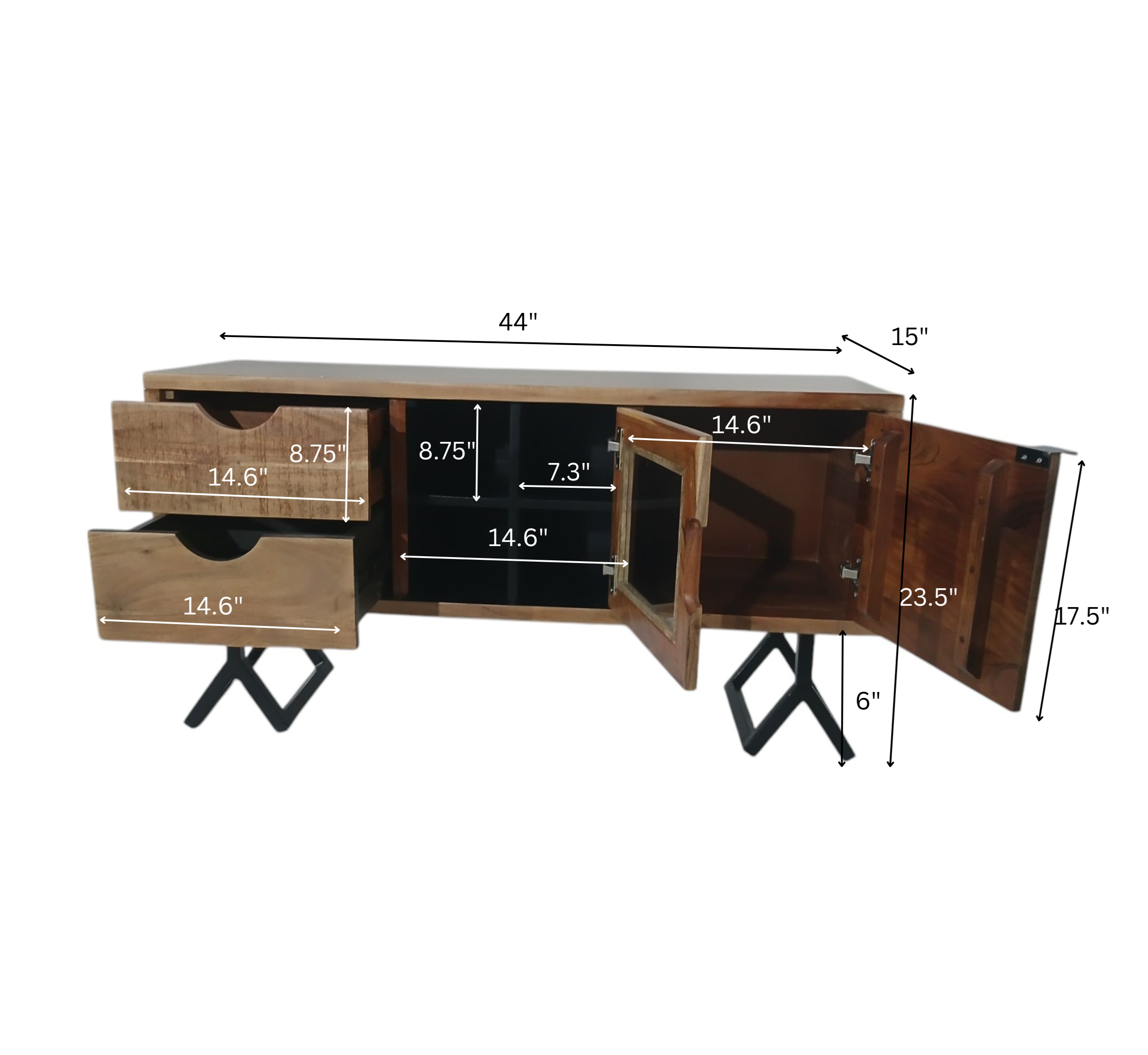 Blesky Wooden 3.5FT TV Console