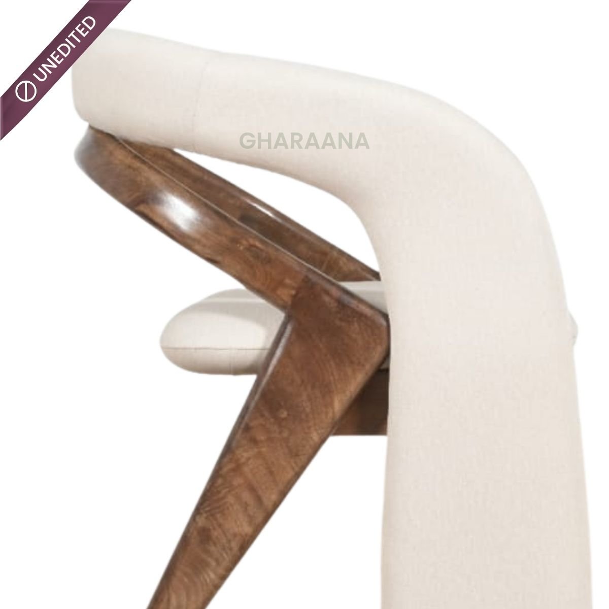 Ramya Wooden Plush Armchair - Armchairs - Gharaana