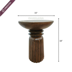 Eve Wooden Side Table - Side Tables - Gharaana