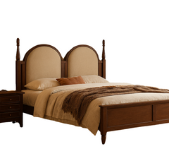 Vyas 100% Solid Wood Upholstered Bed