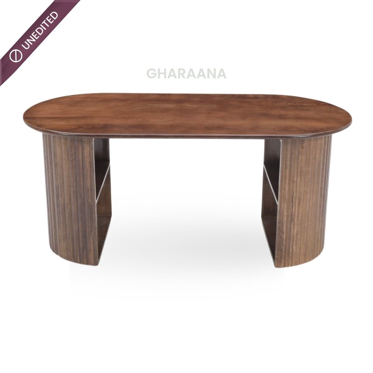Sloan Fluted Leg Wooden Centre Table - Centre Tables - Gharaana
