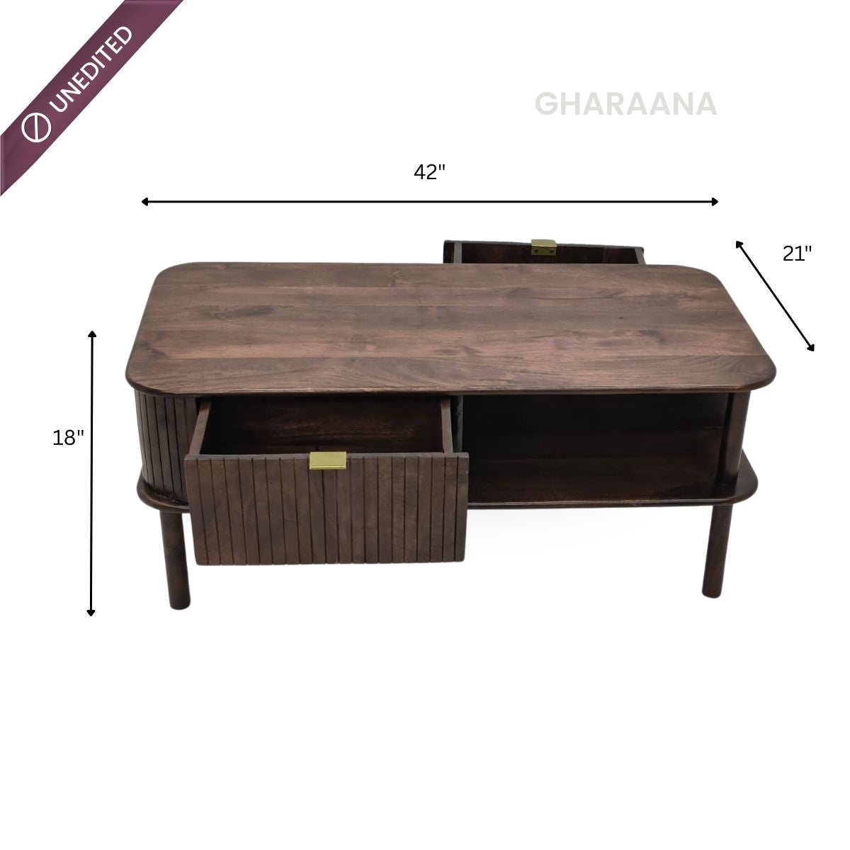 Kram Wooden Storage Centre Table - Centre Tables - Gharaana