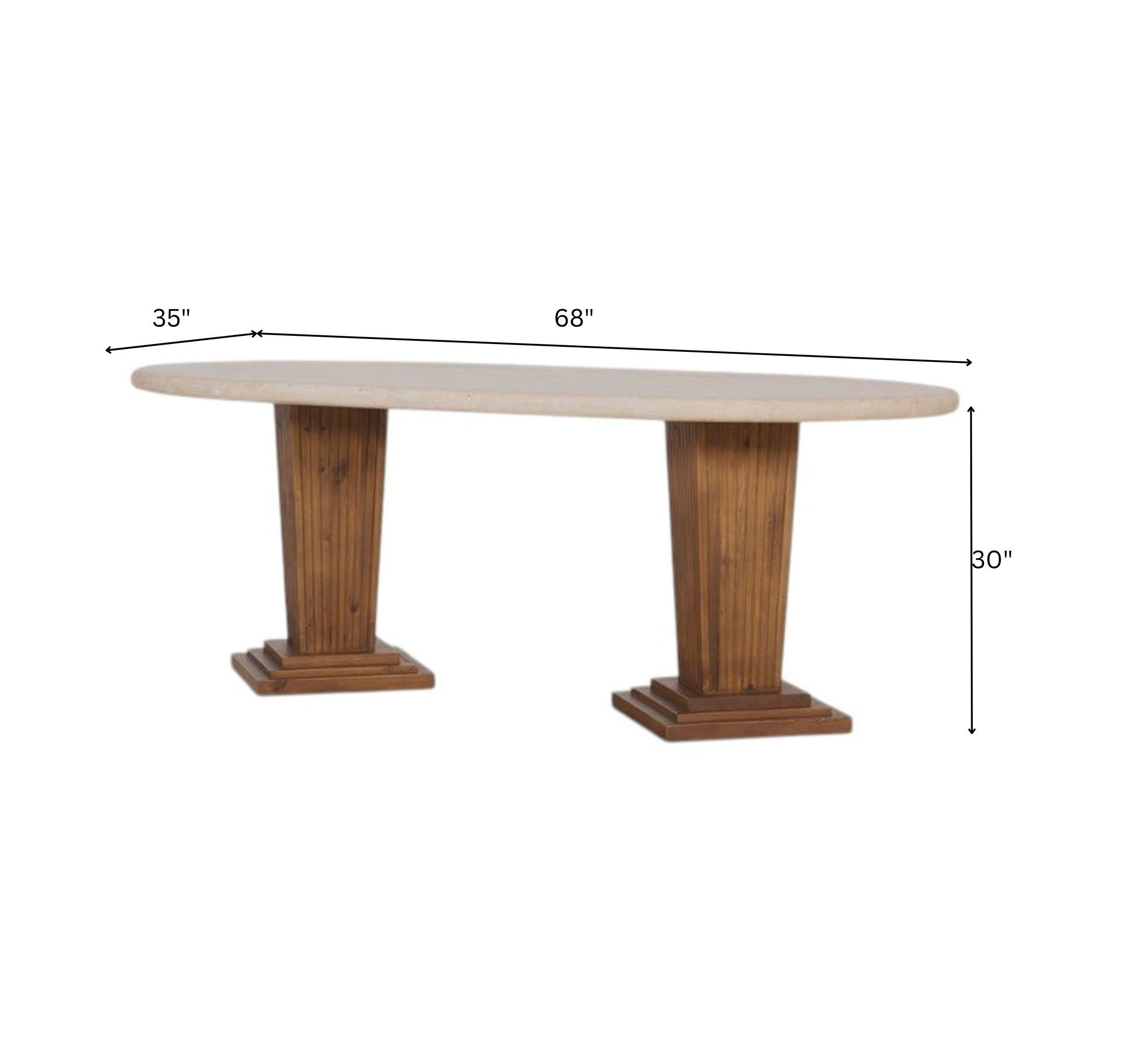 Roman Wooden Dining Table Set