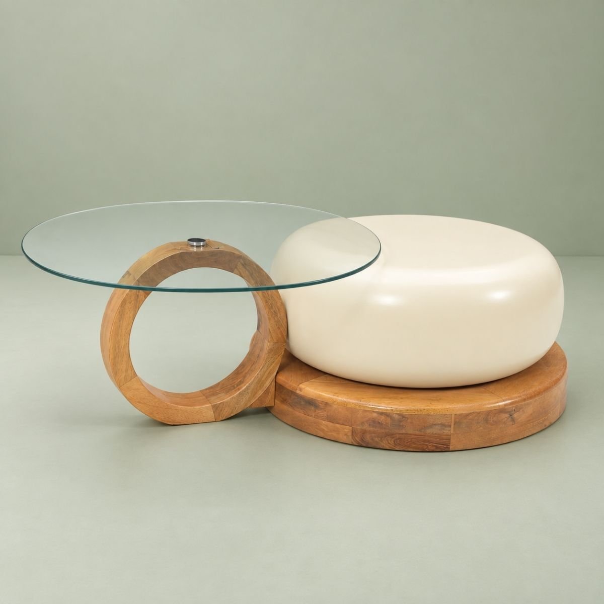 Amiya Glass and Metal Nesting Centre Tables - Centre Tables - Gharaana