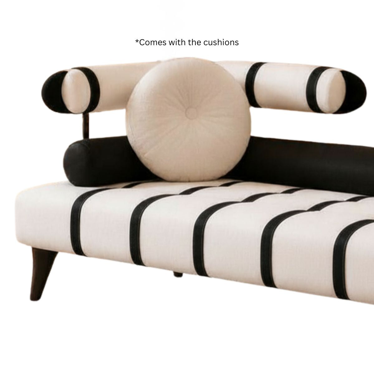 Ecplise Striped Upholstered Daybed