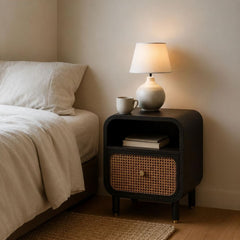 Massaman Wooden Bedside Table - Bedsides - Gharaana
