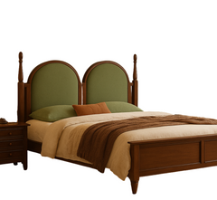Vyas 100% Solid Wood Upholstered Bed
