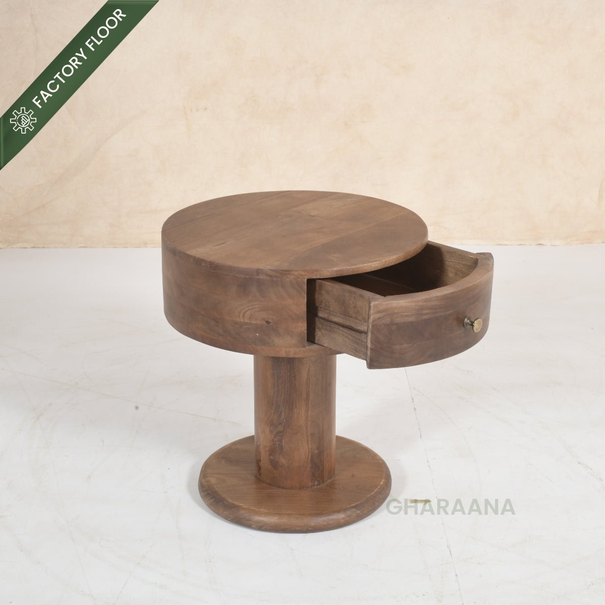 Avo 100% Solid Wood Upholstered Bed with Bedside Tables - Beds - Gharaana