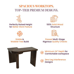 Prime Wooden Workstation Desk - Office Desk - Gharaana