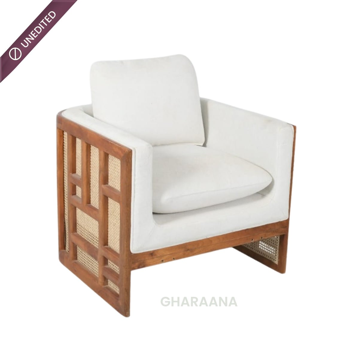 Veda Custom Wooden Upholstered Sofa - Sofas - Gharaana