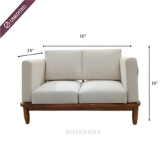 Ohm Custom Wooden Upholstered Sofa - Sofas - Gharaana
