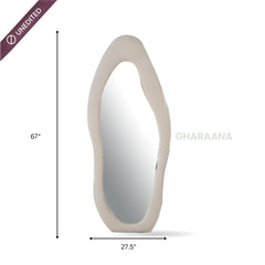Arth Upholstered 5.5FT Floor Mirror - Mirrors - Gharaana